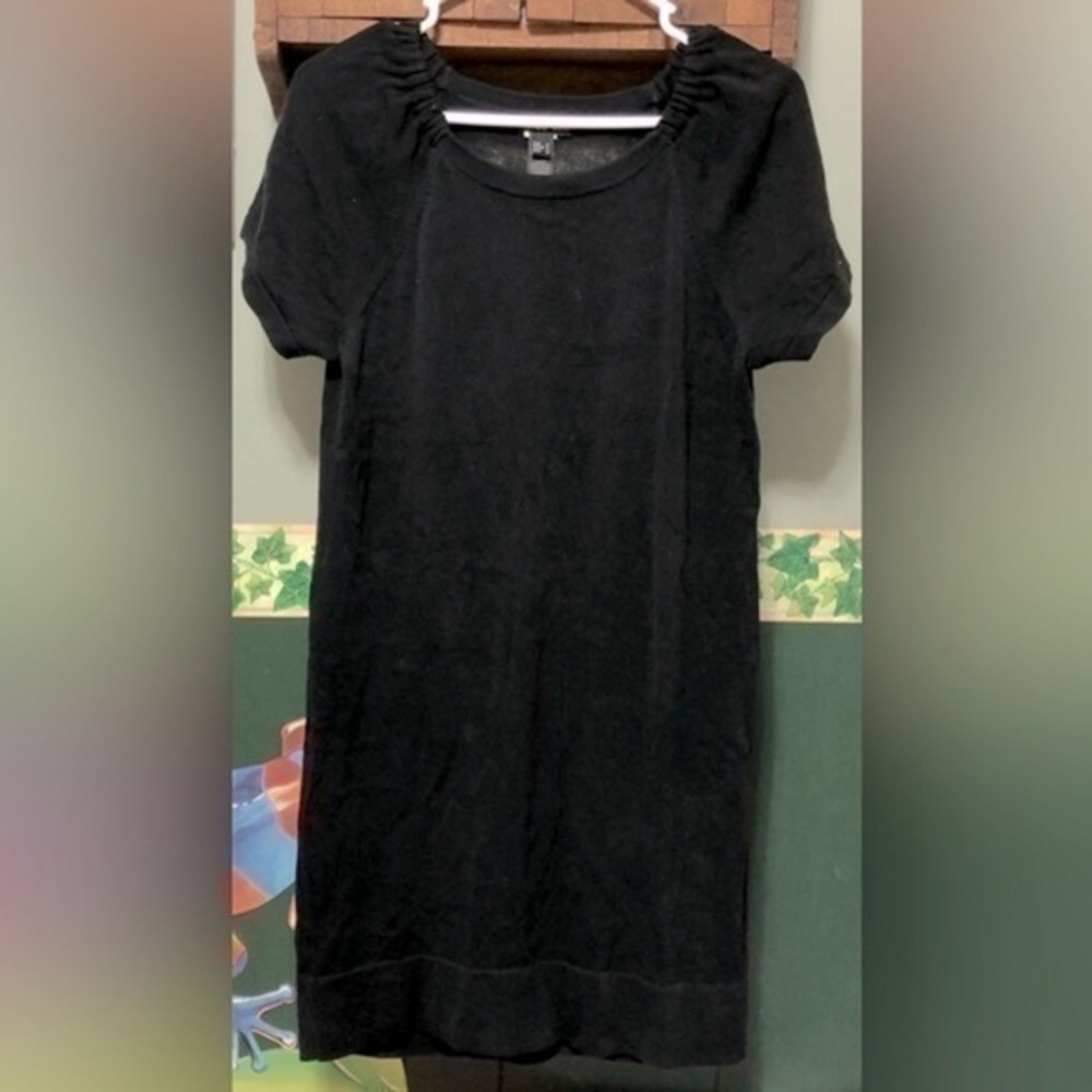 🎯Mango Basics Black Knit Short Sleeved Knit Shift Dress